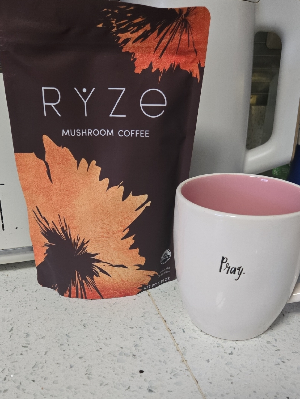 RYZE Mushroom Coffee - Brown & Orange Bag